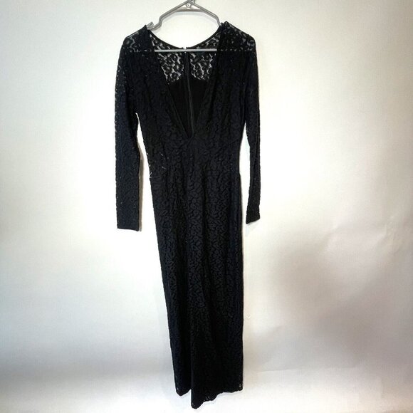 House of Harlow Dresses & Skirts - House of Harlow 1960 x Revolve Lace Maxi Midi Dress S Black Long Sleeve V-neck
